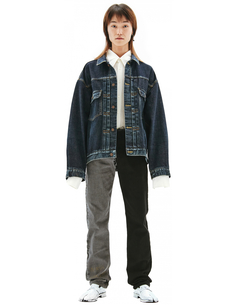 Синяя джинсовая куртка с карманами Visvim