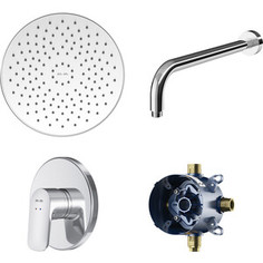 Смеситель для душа Am.Pm Spirit с верхним душем, хром (F7075000, F100100, F0500701, F0590000)