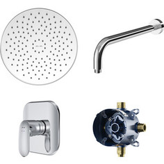 Смеситель для душа Am.Pm Sensation с верхним душем, хром (F3075000, F100100, F0500701, F0590000)