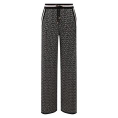 Брюки из шерсти и льна Balmain