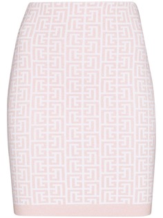 Balmain юбка мини с монограммой