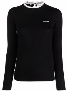 RED Valentino джемпер с кружевной отделкой