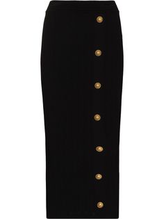 Balmain юбка миди на пуговицах