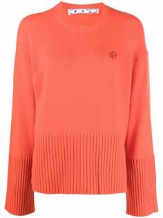Off-White OFF BASIC CREWNECK ORANGE BLACK