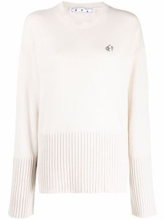 Off-White OFF BASIC CREWNECK WHITE BLACK