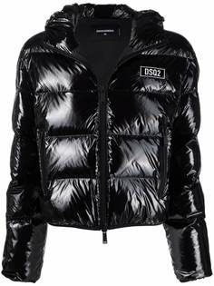 Dsquared2 пуховик с нашивкой-логотипом
