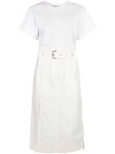 3.1 Phillip Lim двухцветное платье с карманами карго и поясом