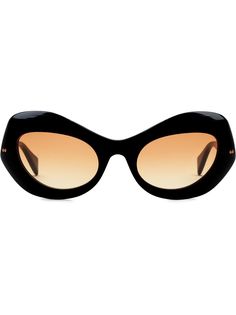 Gucci Eyewear солнцезащитные очки в овальной оправе