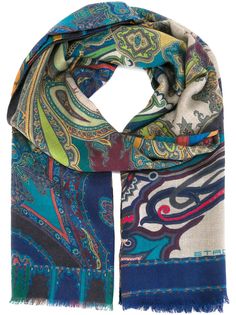 Etro шарф с цветочным узором "пейсли"