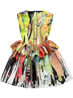 Christopher Kane Mindscape satin mini dress