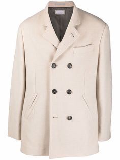 Brunello Cucinelli двубортное кашемировое пальто