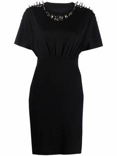 Givenchy платье мини с короткими рукавами и заклепками