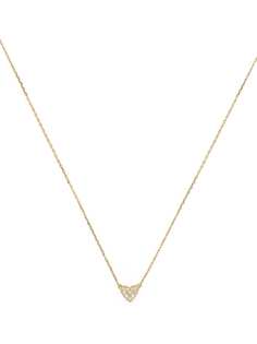 AHKAH колье Heart Pavé из желтого золота с бриллиантами