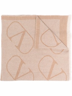 Valentino шарф вязки интарсия с логотипом VLogo Signature