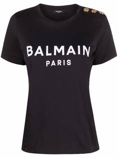 Balmain футболка из органического хлопка с логотипом