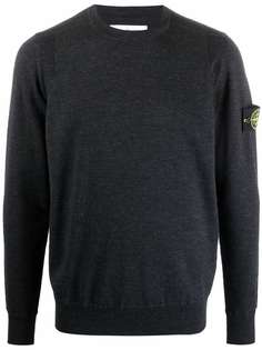 Stone Island джемпер с круглым вырезом и нашивкой-логотипом