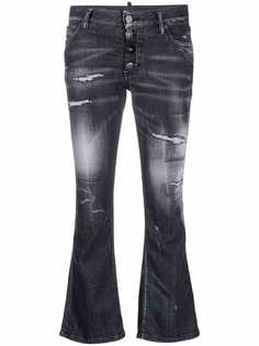 Dsquared2 расклешенные джинсы с прорезями
