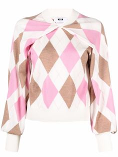 MSGM джемпер с драпировкой