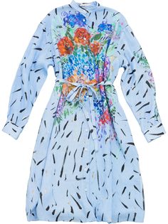 Christopher Kane floral linen shirt dress