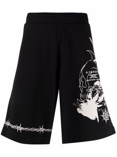Givenchy спортивные шорты с принтом Gothic