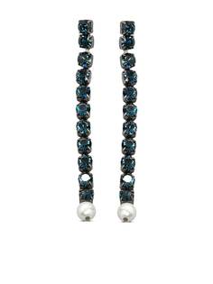 Christopher Kane single crystal cupchain earrings