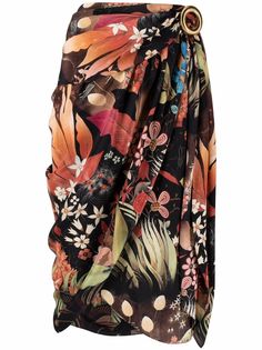 LANVIN юбка с завышенной талией и графичным принтом