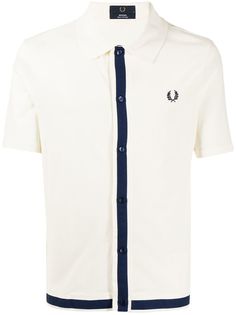 FRED PERRY рубашка из пике с вышитым логотипом