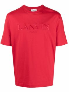 LANVIN футболка с вышитым логотипом