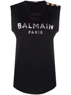 Balmain топ с логотипом