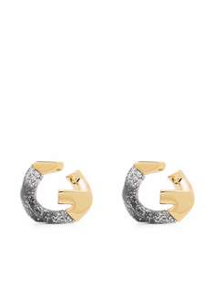 Givenchy двухцветные серьги с логотипом G