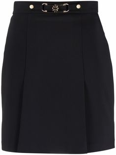 Elisabetta Franchi юбка мини с завышенной талией и поясом