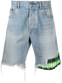 John Elliott джинсовые шорты Bozeman с принтом тай-дай