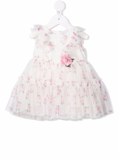 Monnalisa платье с оборками и цветочным принтом
