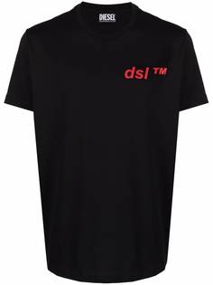 Diesel футболка с принтом DSL™