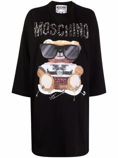 Moschino платье с длинными рукавами и графичным принтом