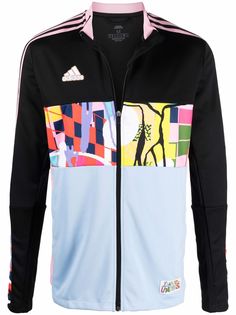adidas спортивная куртка с логотипом и вставками