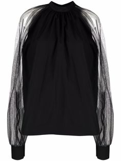 MSGM блузка с прозрачными рукавами