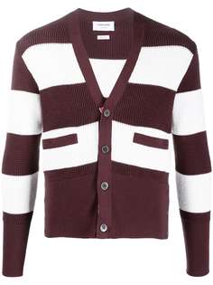 Thom Browne кардиган фактурной вязки с логотипом