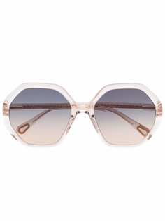 Chloé Eyewear солнцезащитные очки Esther в массивной оправе