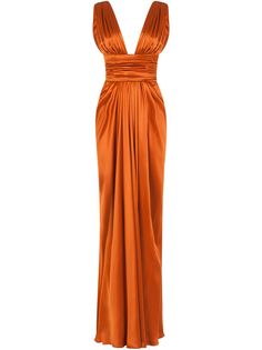 Dolce & Gabbana длинное платье с драпировкой