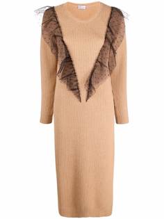 RED Valentino платье с оборками