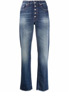 MM6 Maison Margiela джинсы прямого кроя с эффектом потертости
