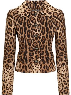 Dolce & Gabbana куртка с леопардовым принтом