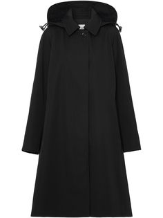 Burberry габардиновое пальто с капюшоном