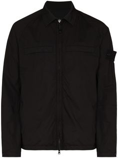 Stone Island SI GHOST ZIP OVER LS SHT BLK
