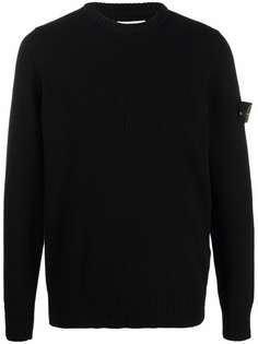 Stone Island джемпер с круглым вырезом и нашивкой-логотипом