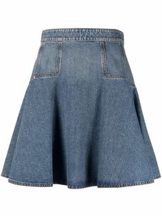Alexander McQueen расклешенная джинсовая юбка