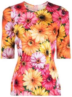 Dolce & Gabbana футболка с цветочным принтом