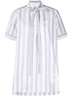 Thom Browne рубашка в полоску с короткими рукавами