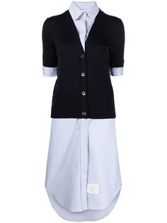 Thom Browne платье-рубашка с кардиганом